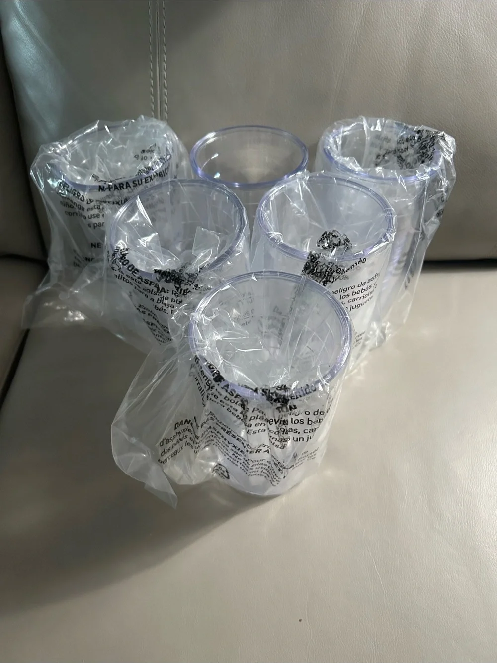 NWT tervis Clear Party Cups Set of 6 - Transparent
